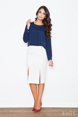 Skirt 399 – Figl, Ecru – Skirt – image 3
