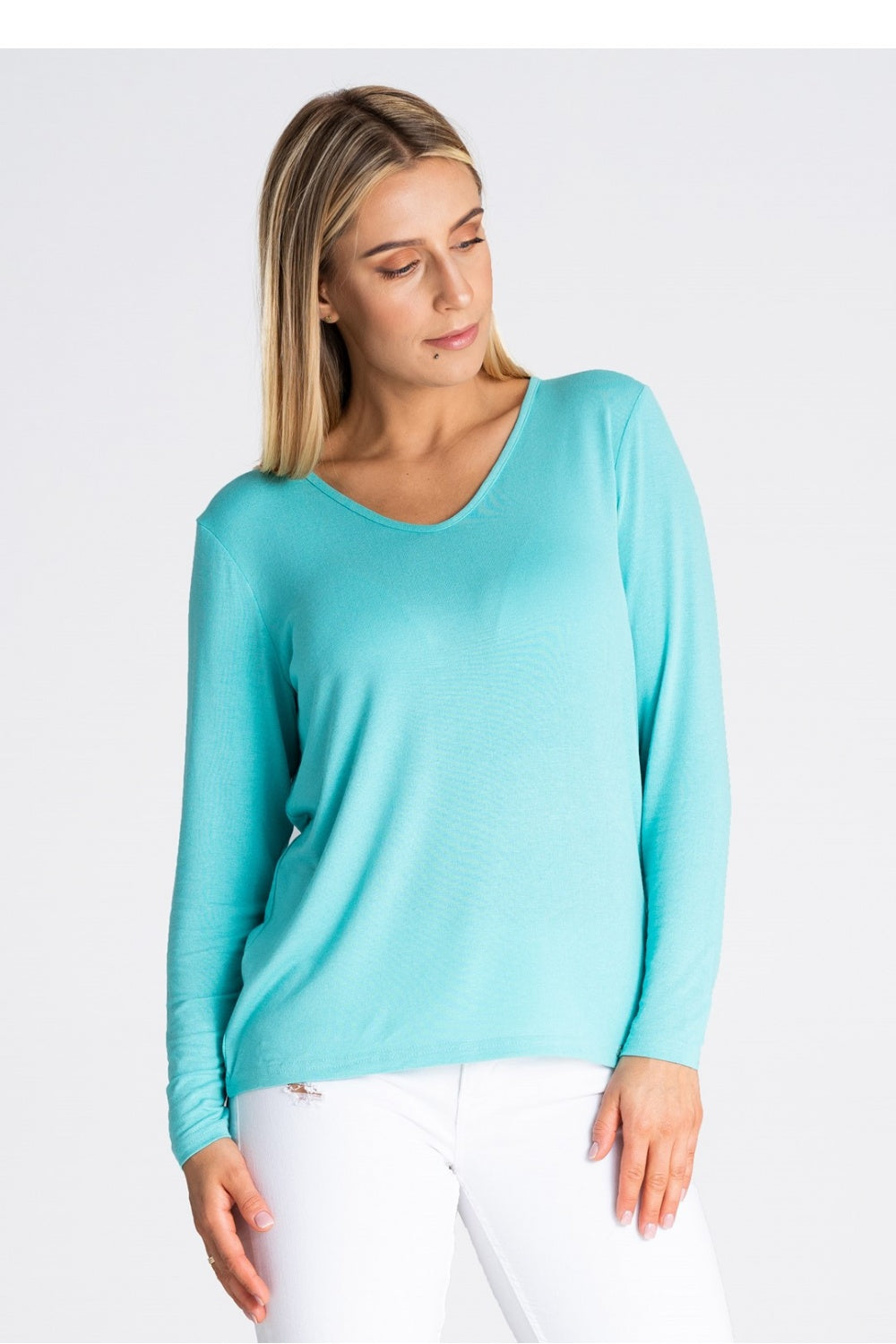 Blouse M980 – Figl, Green – Blouse – image 2