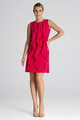 Cocktail dress M1002 – Figl, Fuchsia – Cocktail Dress – image 3