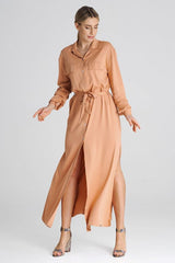Day Dress M1000 – Figl, Orange – Day Dress – image 3