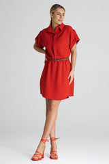 Day Dress M1001 – Figl, Red – Day Dress – image 2