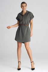 Day Dress M1001 – Figl, Olive – Day Dress – image 3