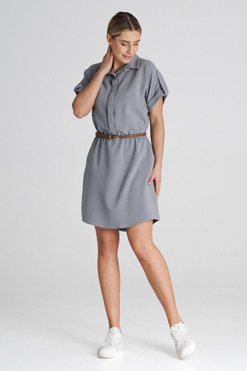 Day Dress M1001 – Figl, Grey – Day Dress – image 4