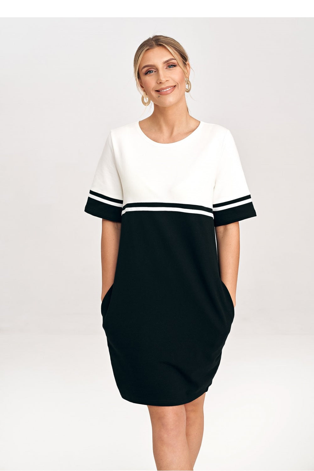 Day Dress M1028 – Figl, Black Ecru – Day Dress