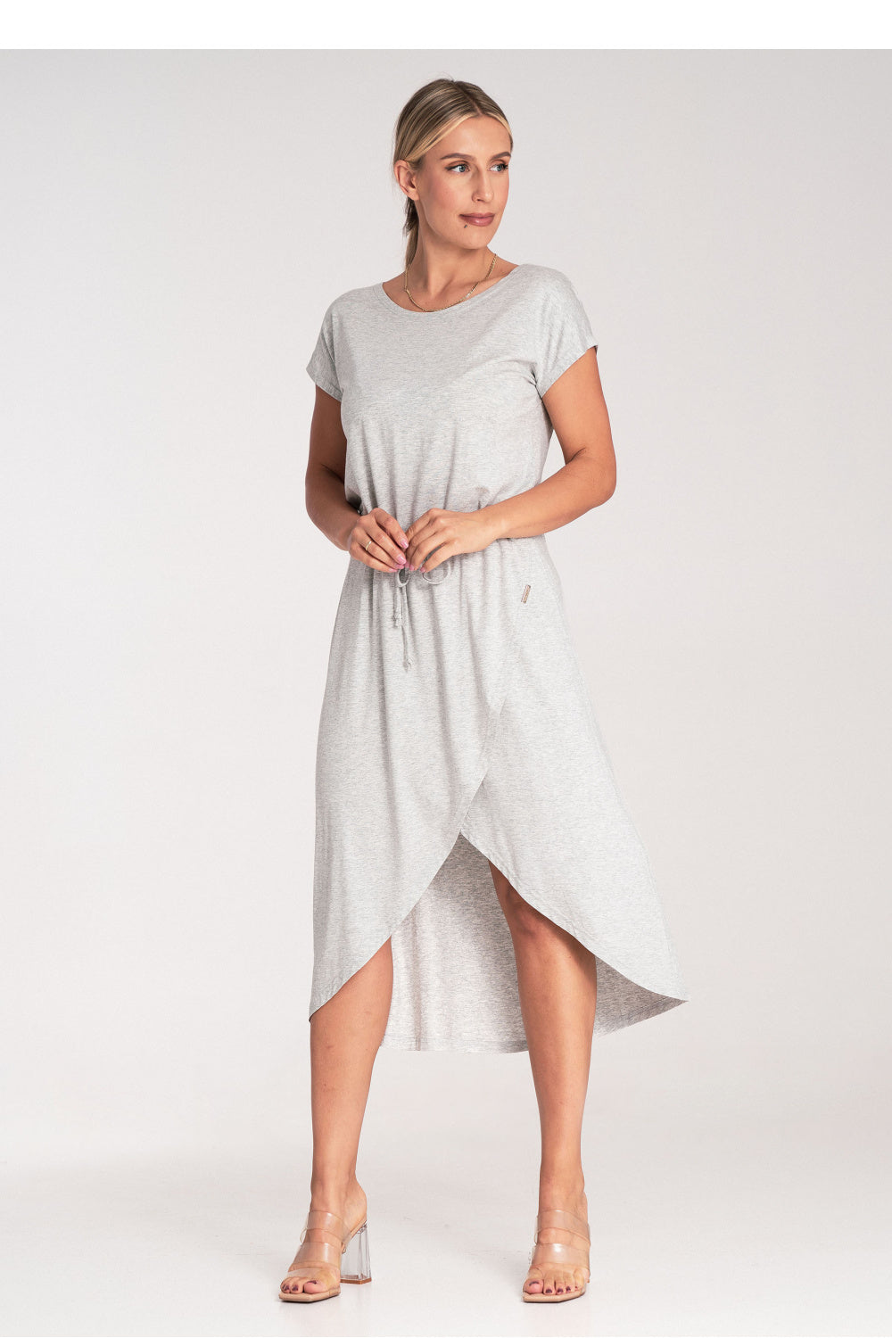 Day Dress M1041 – Figl, Grey Melange – Day Dress – image 3