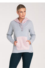 Sweatshirt M1045 – Figl, Pink – Sweatshirt – image 3