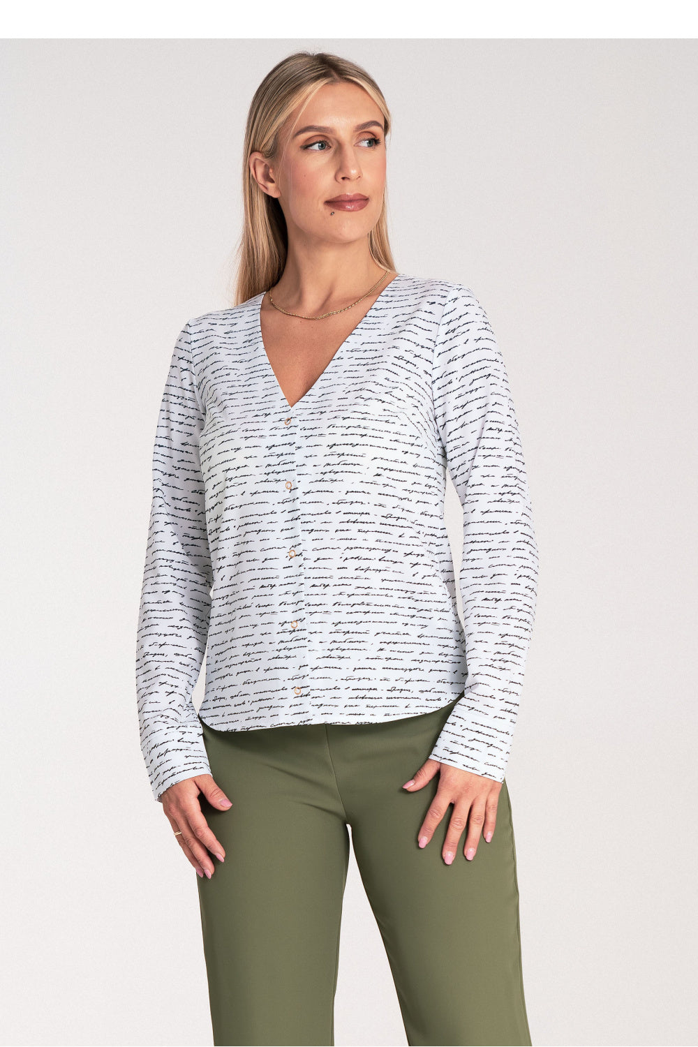 Long sleeve shirt M1047 – Figl, Pattern 25 – Shirt – image 2