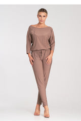 Suit M1030 – Figl, Beige – Jumpsuit – image 2