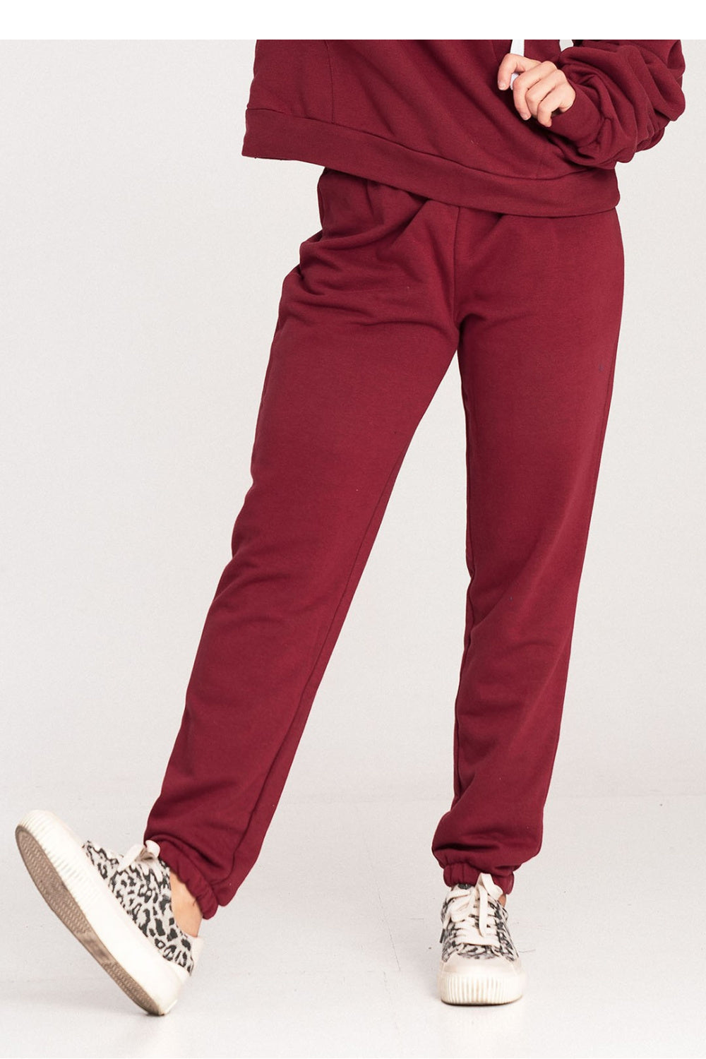 Tracksuit trousers M1056 – Figl, Burgundy – Track Pants