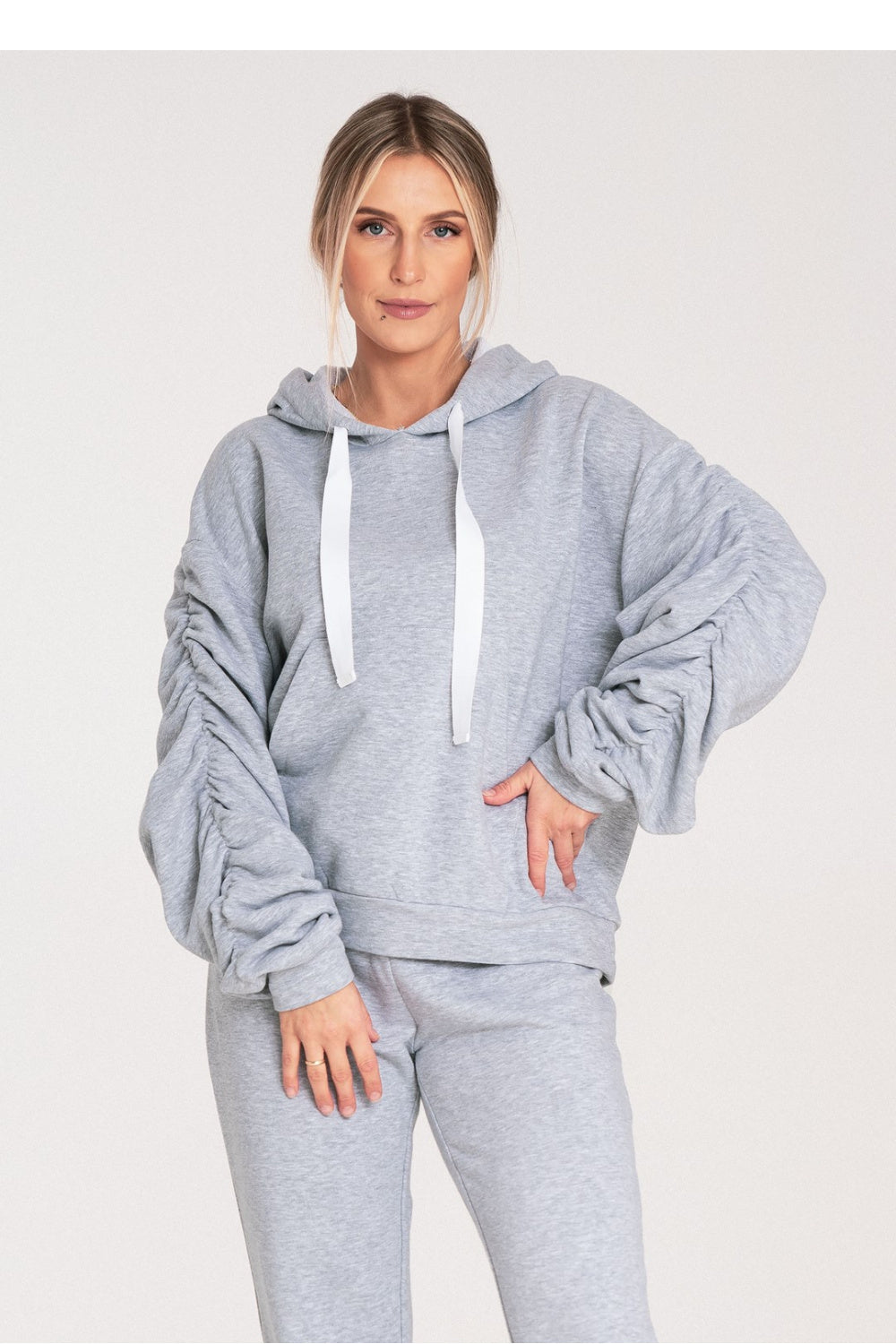 Sweatshirt M1055 – Figl, Grey – Sweatshirt – image 2