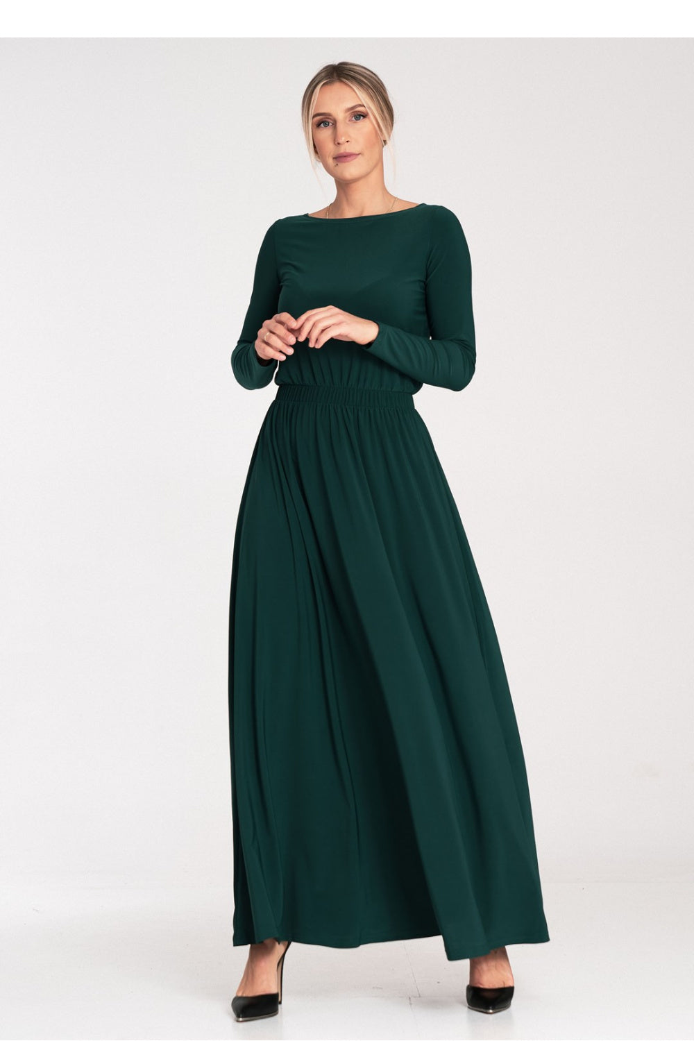 Day Dress M1052 – Figl, Green – Day Dress – image 2