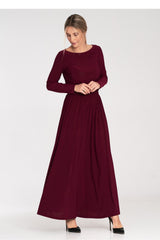 Day Dress M1052 – Figl, Burgundy – Day Dress – image 3