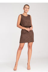 Evening dress M1060 – Figl, Brown – Evening Dress – image 3