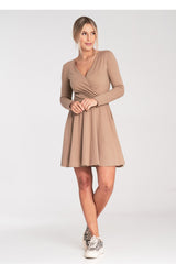 Day Dress M1050 – Figl, Beige – Day Dress – image 2