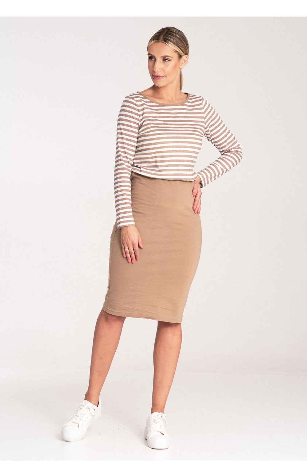 Day Dress M1057 – Figl, Beige – Day Dress
