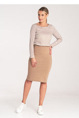 Day Dress M1057 – Figl, Beige – Day Dress