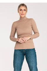Turtleneck M1058 – Figl, Beige – Turtleneck – image 2