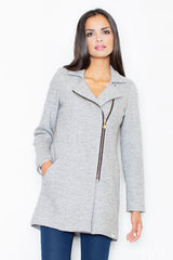 Coat M405 – Figl, Grey – Coat – image 3