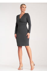 Day Dress M1078 – Figl, Grey – Day Dress – image 2