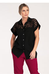 Short sleeve shirt M1073 – Figl, Black – Shirt