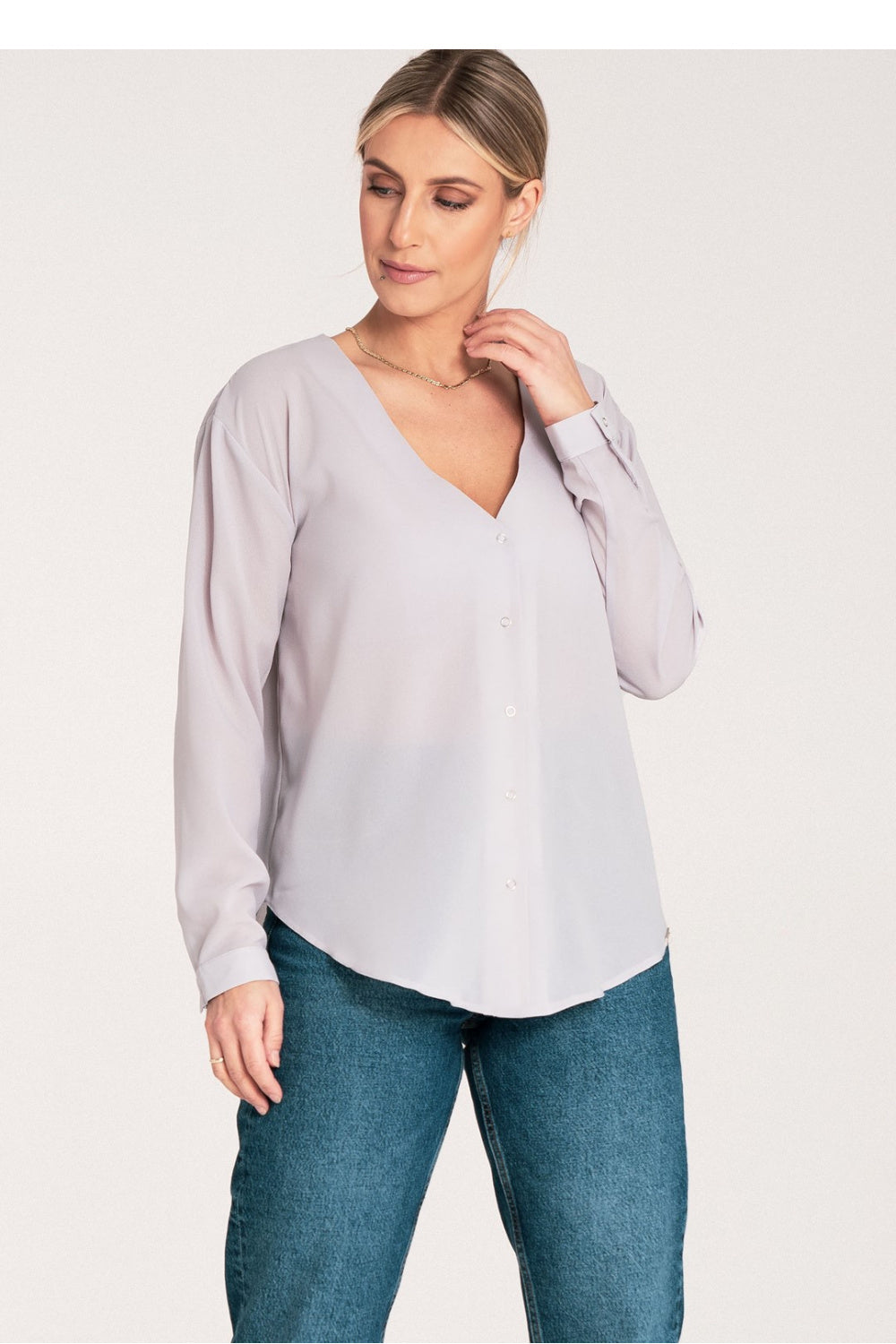 Long sleeve shirt M1070 – Figl, Grey – Shirt