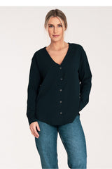 Long sleeve shirt M1070 – Figl, Navy – Shirt – image 3