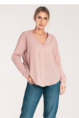 Long sleeve shirt M1070 – Figl, Beige – Shirt – image 4