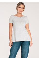 Blouse M1051 – Figl, Light Grey – Blouse – image 3