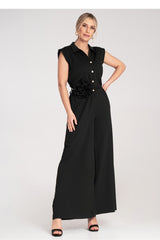 Suit M1190 – Figl, Black – Jumpsuit – image 2