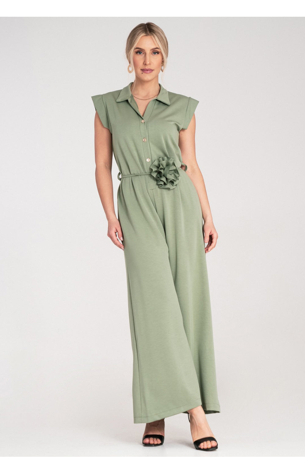 Suit M1190 – Figl, Green – Jumpsuit – image 4