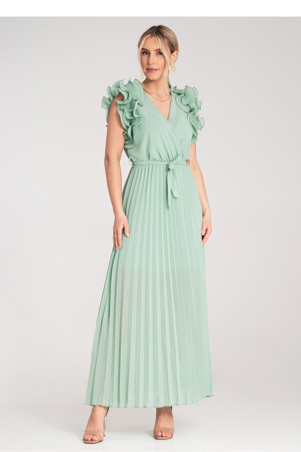 Cocktail dress M1189 – Figl, Mint – Cocktail Dress – image 3
