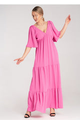 Day Dress M1185 – Figl, Fuchsia – Day Dress