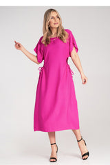 Day Dress M1183 – Figl, Fuchsia – Day Dress – image 3