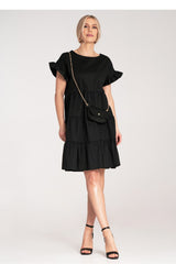 Day Dress M1182 – Figl, Black – Day Dress – image 2