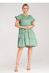 Day Dress M1182 – Figl, Green – Day Dress – image 3