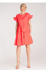 Day Dress M1182 – Figl, Red – Day Dress – image 4