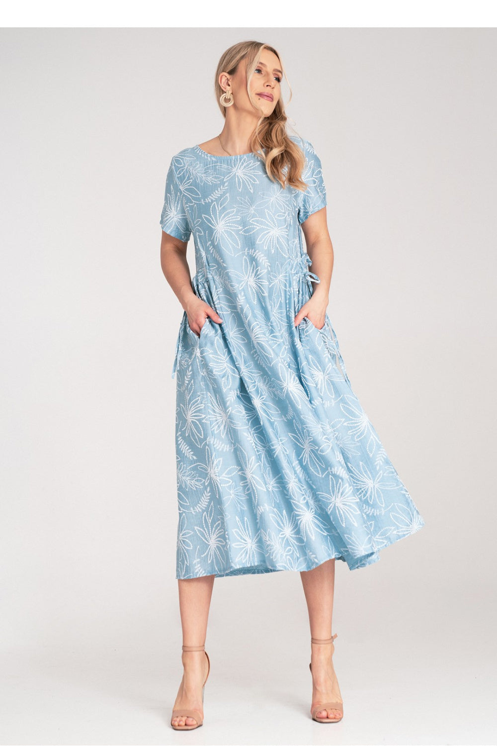 Day Dress M1181 – Figl, Blue – Day Dress – image 2