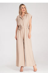 Suit M1177 – Figl, Beige – Jumpsuit – image 3