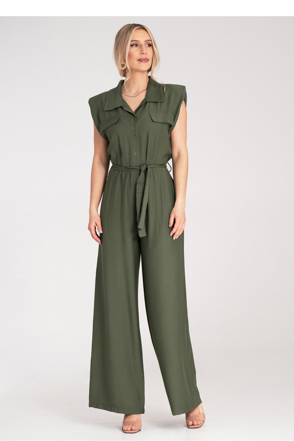 Suit M1176 – Figl, Green – Jumpsuit – image 2
