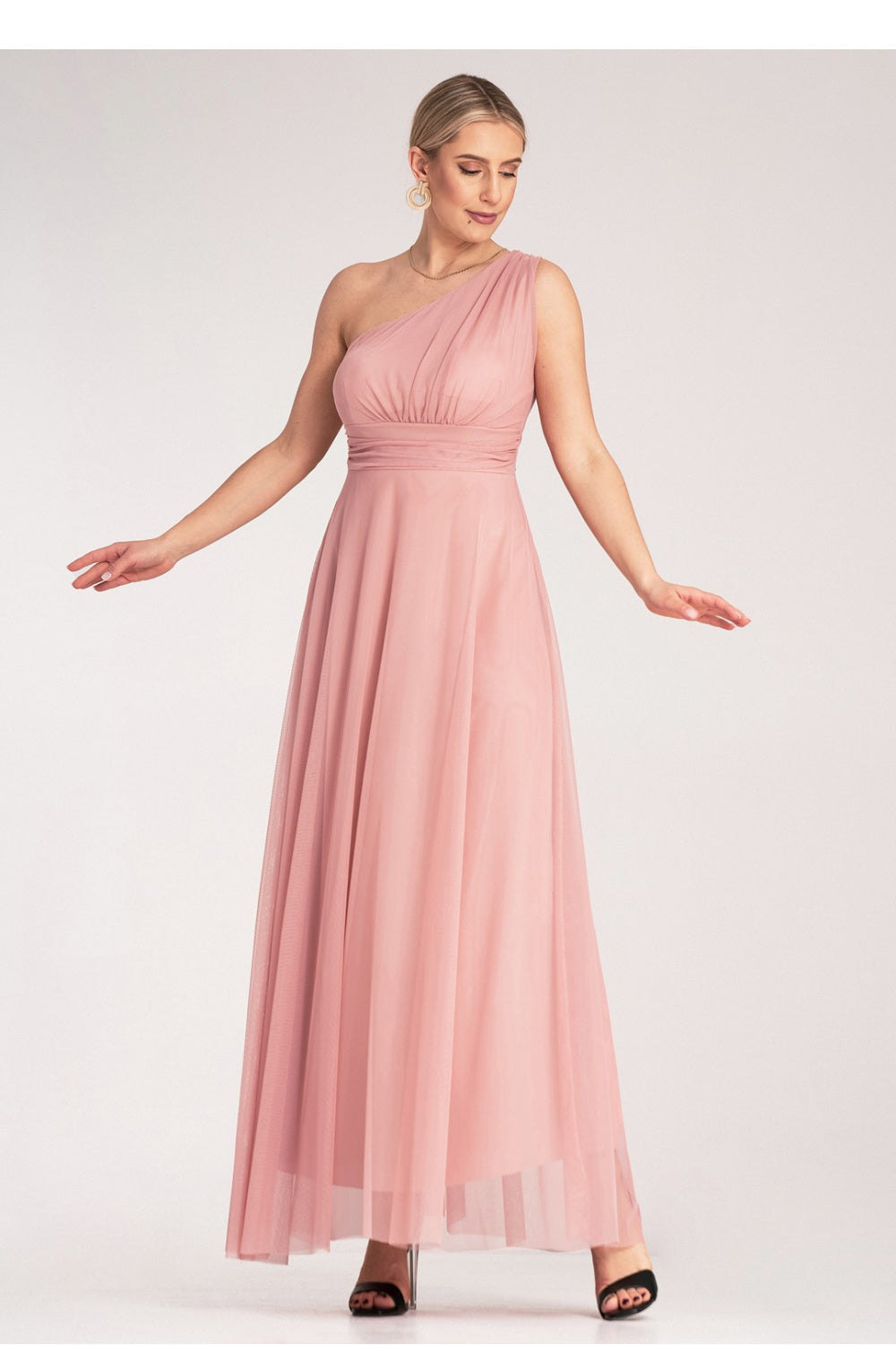 Evening dress M1172 – Figl, Pink – Evening Dress – image 2