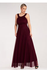 Evening dress M1171 – Figl, Burgundy – Evening Dress – image 2