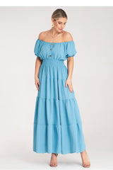 Day Dress M1170 – Figl, Blue – Day Dress – image 4