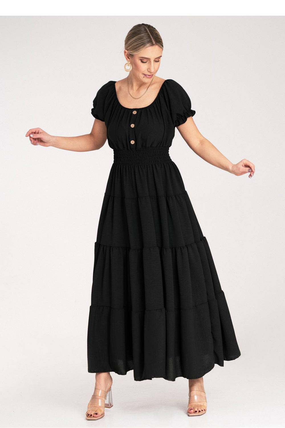 Day Dress M1170 – Figl, Black – Day Dress – image 2