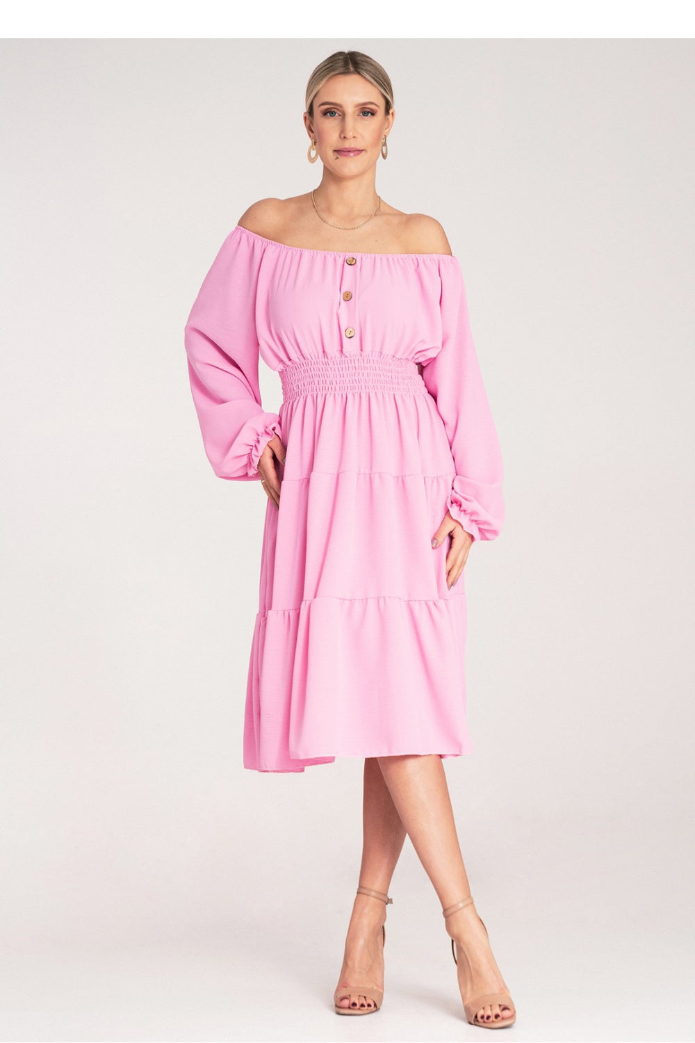 Day Dress M1169 – Figl, Pink – Day Dress – image 3
