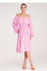 Day Dress M1169 – Figl, Pink – Day Dress – image 3