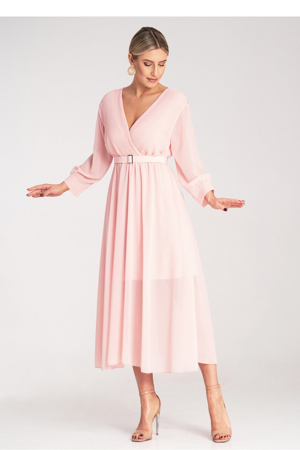 Cocktail dress M1141 – Figl, Pink – Cocktail Dress – image 2