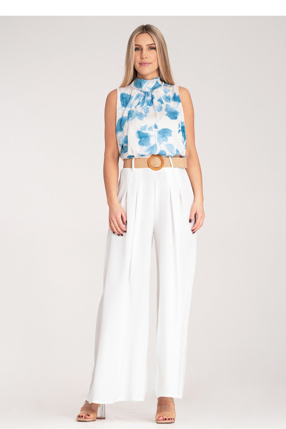 Women's Trousers M1160 – Figl, White – Pants – image 3
