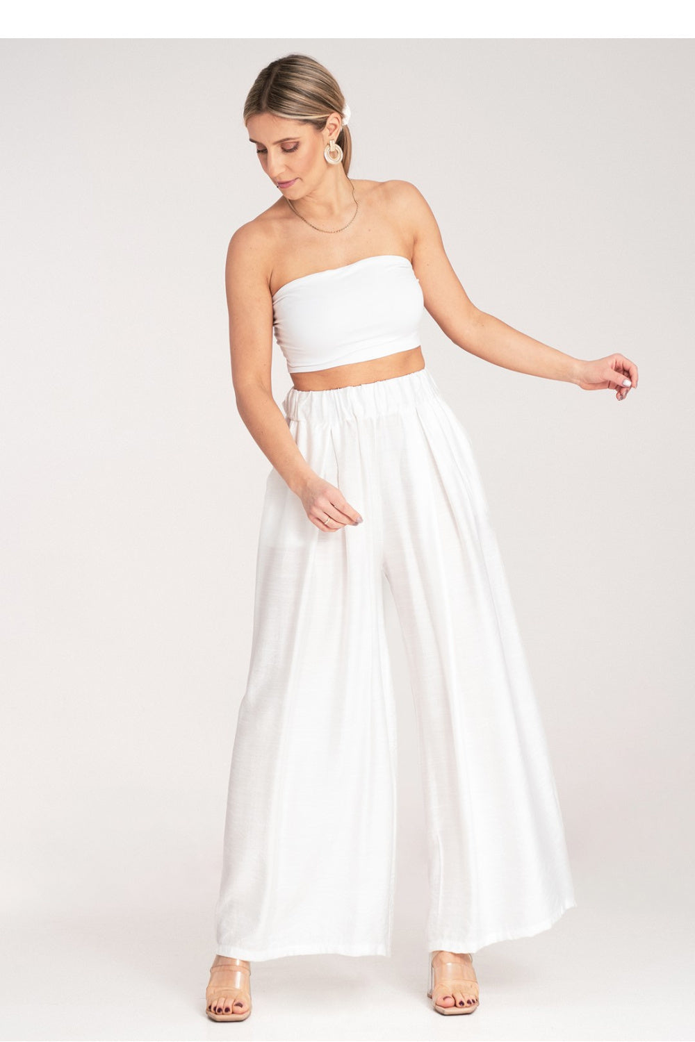 Women's Trousers M1158 – Figl, White – Pants