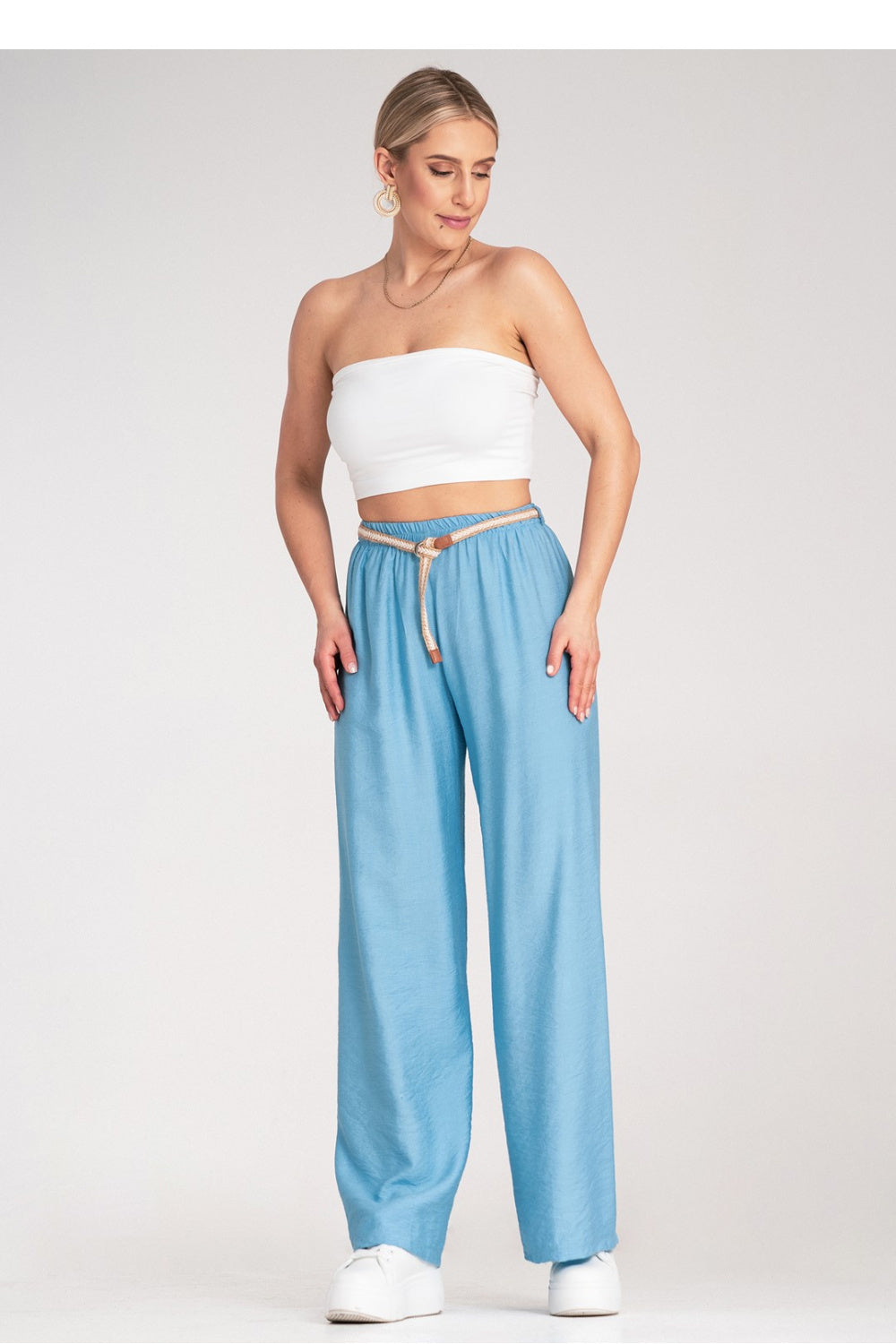 Women's Trousers M1149 – Figl, Blue – Pants – image 2