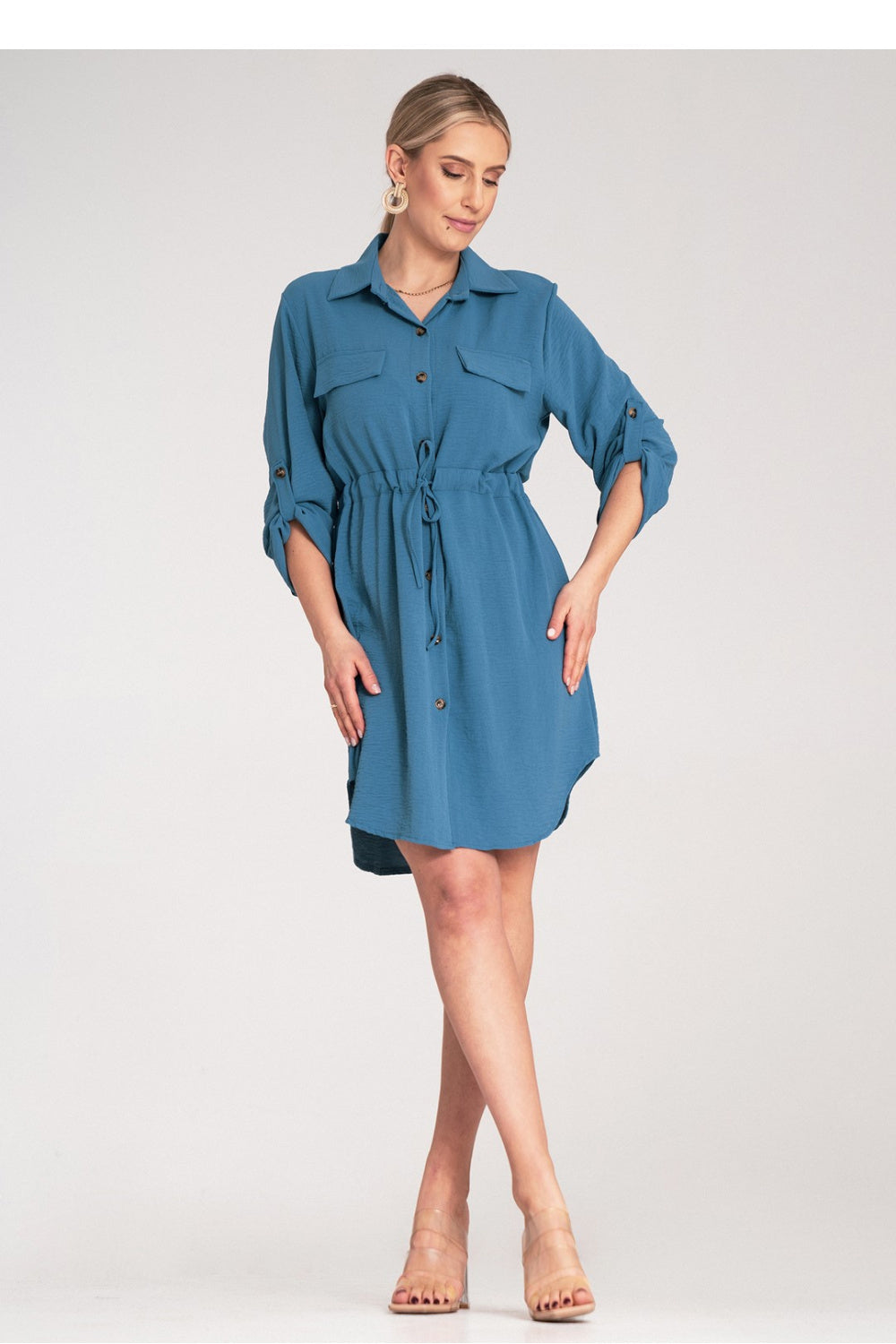 Day Dress M1131 – Figl, Blue – Day Dress – image 4